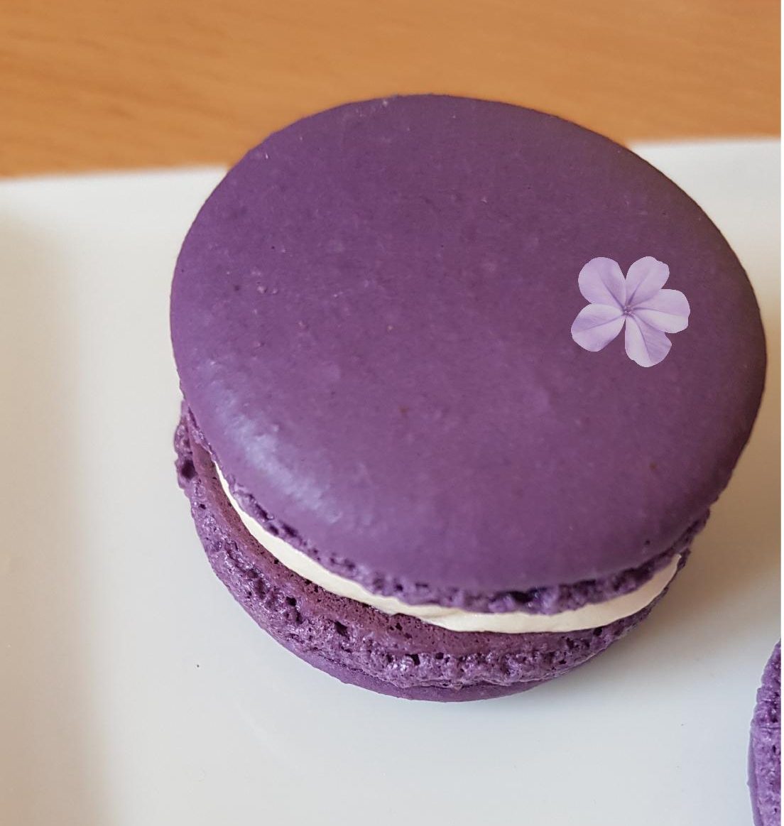 Macarons ganache montée à la violette